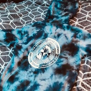 Nice light blue/Royal blue tie dye hoodie,Size M